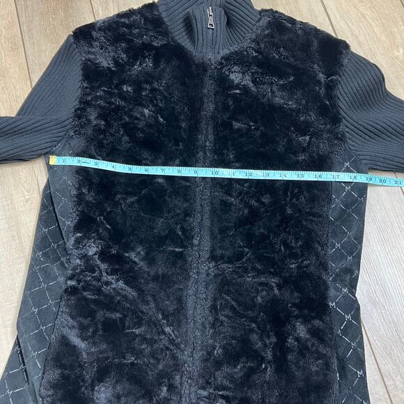 Wilsons Leather Maxima Faux Fur Embossed Leather Jacket Size Medium - Picture 7 of 8